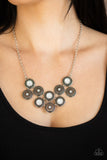2020 April Life Of The Party Exclusive A collection of opalescent white gems dot the centers of studded silver frames that connect into a starry centerpiece below the collar. Features an adjustable clasp closure. Sold as one individual necklace. Includes one pair of matching earrings.  P2ST-WTXX-062XX