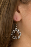 Whimsy Wreaths - White Earrings ~ Paparazzi