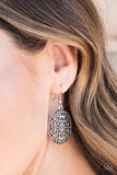 2018 October Fashion Fix Glistening silver filigree climbs an oval silver frame, creating a whimsical lure. Earring attaches to a standard fishhook fitting. Sold as one pair of earrings.  P5WH-SVXX-179HC