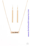 Be Strong - Gold Necklace ~ Paparazzi Inspirational