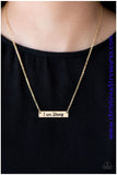 Be Strong - Gold Necklace ~ Paparazzi Inspirational