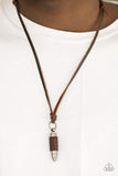Boldly Bulletproof - Brown Urban Necklace ~ Paparazzi