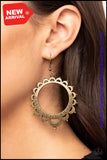 Casually Capricious - Brass Earrings ❤️ Paparazzi