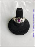 2018 September Exclusive - Purple ring A purple bead adorns an antiqued frame. Dotted silver filigree spins around the colorful center, adding an artisan finish to the seasonal palette. Sold as one individual ring.