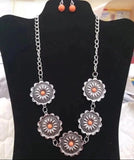 Me-Dallions Myself And I - Orange Necklace ~ Paparazzi