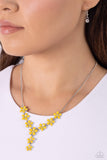 Flowering Feature - Yellow Necklace ❤️ Paparazzi