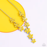 Flowering Feature - Yellow Necklace ❤️ Paparazzi