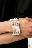 Get In Line - White Bracelet ~ Paparazzi Convention