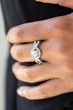 Glam Of Thrones - White Ring ~ Paparazzi Rings