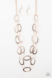 Glimmer Goals - Rose Gold Necklace ~ Paparazzi
