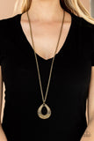 Glitz And Grind - Brass Necklace ~ Paparazzi Fashion Fix