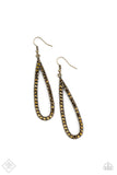 Glitzy Goals - Brass Earrings ❤️ Paparazzi