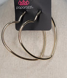 Heartbreaker Hustle - Gold Earrings ❤️ Paparazzi