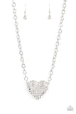 Heartbreakingly Blingy - White Necklace ❤️ Paparazzi