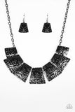 Here Comes The Huntress - Black Necklace ~ Paparazzi