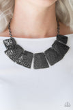 Here Comes The Huntress - Black Necklace ~ Paparazzi