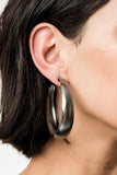Hoops! I Did It Again - Black Earrings ~ Paparazzi