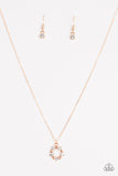 Always Kiss Me Goodnight - Rose Gold Necklace ~ Paparazzi