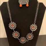 Me-Dallions Myself And I - Orange Necklace ~ Paparazzi