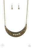 Moon Child Magic - Brass Necklace ~ Paparazzi Fashion Fix