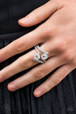 Over The Top Glamour - White Ring ~ Paparazzi Fashion Fix