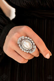 Radiantly Regal - White Ring ~ Paparazzi Fashion Fix