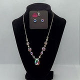 2019 Pink Diamond Bring Back Piece Featuring regal marquise style cuts, glittery white rhinestones trickle along a shimmery silver chain below the collar. A dramatic teardrop rhinestone drips from the center, creating a breathtaking pendant. Features an adjustable clasp closure.   2019 Pink Diamond Bring Back Piece By Marissa K.  P2RE-MTXX-133XX