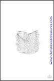 Scandalous Shimmer - White Ring ~ Paparazzi