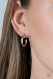 Triumphantly Textured - Rose Gold Earrings ❤️ Paparazzi