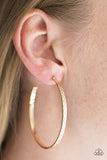 A Cut Above The Rest - Gold Hoops ~ Paparazzi Earrings