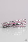 Rows of glassy gem beading join classic white rhinestones along a strip of purple suede for a sassy palette. The elongated design allows for a trendy double wrap around the wrist. Features an adjustable snap closure. Sold as one individual bracelet.   P9DI-URPR-012XX