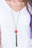 Be A Boss - Orange Necklace ~ Paparazzi