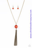 Be A Boss - Orange Necklace ~ Paparazzi