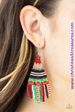 Beaded Bohemian - Red Earrings ~ Paparazzi