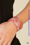 Big City Shimmer - Orange Urban Snap Wrap ~ Paparazzi Bracelets
