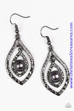 Breaking Glass Ceilings - Black Earrings ~ Paparazzi