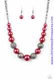 Color Me Ceo - Red Necklace ~ Paparazzi