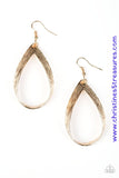 Come Reign Or Shine - Gold Earrings ~ Paparazzi