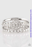 Cost Of Living - White Ring ~ Paparazzi Rings
