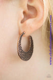 Country Cobblestone - Copper Earrings~ Paparazzi Earrings