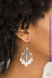 Dip It Glow - White Earrings ~ Paparazzi