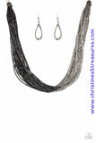 Flashy Fashion - Black Necklace ~ Paparazzi