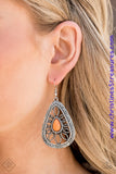 Floral Frill - Orange Earrings ~ Paparazzi Fashion Fix