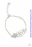 Flowering Fiji - White Bracelet ~ Paparazzi
