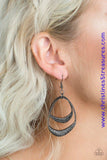 Follow The Beaten Path - Black Earrings ~ Paparazzi