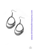 Follow The Beaten Path - Black Earrings ~ Paparazzi