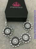 Funky Flower Child - White Bracelet ~ Paparazzi Bracelets