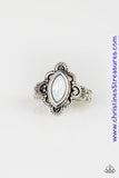 Glass Half-Colorful - White Ring ~ Paparazzi Rings