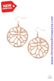 Glowing Glades - Rose Gold Earrings ❤️ Paparazzi