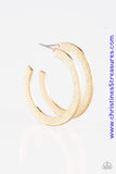 Haute Glam - Gold Hoop Earrings ~ Paparazzi